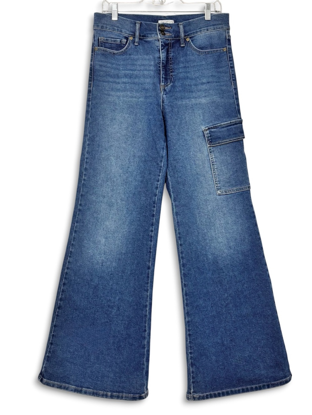 Sofia Vergara Margot Wide Leg High Rise Cargo Flare Jeans